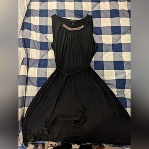 Black Lane Bryant sleeveless dress with sequin trim. Size 18/20